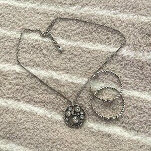 BRIGHTON - Halo Necklace and Earrings Set